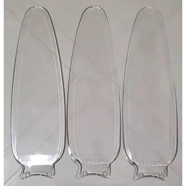 CONJ. 3 HÉLICES VENTILADOR TETO VENTISOL WIND CRISTAL TRANSP