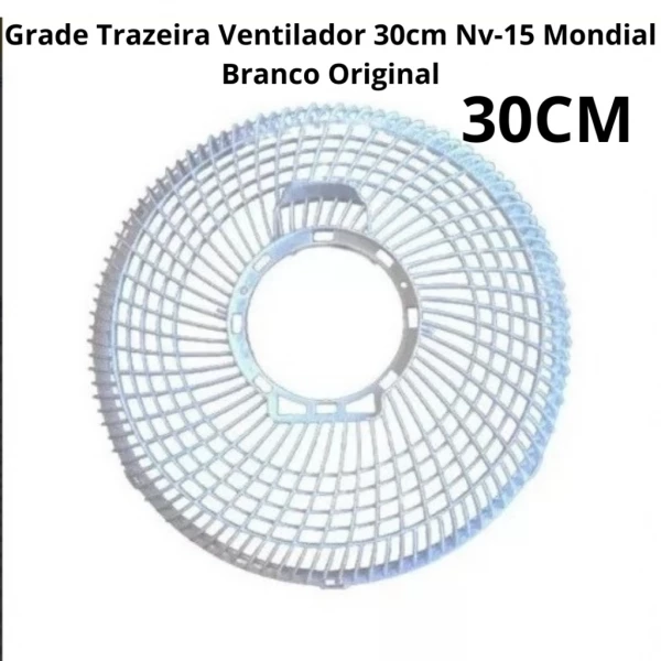 Grade Trazeira Ventilador 30cm Nv-15 Mondial Branco Original