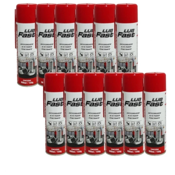 Lubfast Antiferrugem Desingripante 300ml Óleo 03 Unidades