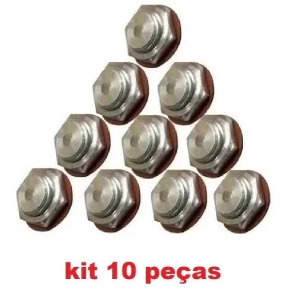 Kit com 10 válvulas de segurança para panela de pressão Rochedo – 18mm com rosca 12mm.