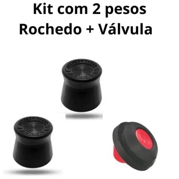 Kit com 2 Pesos Originais Rochedo + Válvula de Segurança para Panela de Pressão