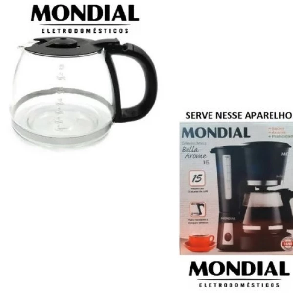 JARRA PARA CAFETEIRA MONDIAL BELLA AROME 15 CAFÉS - PRETA