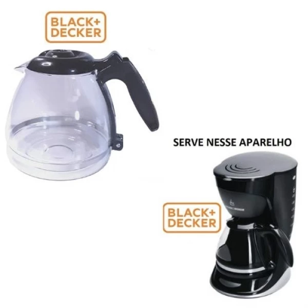 JARRA PARA CAFETEIRA BLACK & DECKER DCM 2000 - TAMPA PRETA