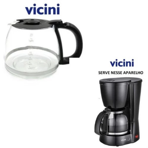 JARRA PARA CAFETEIRA VICINI DICASA 14 E 15 CAFÉS - PRETA