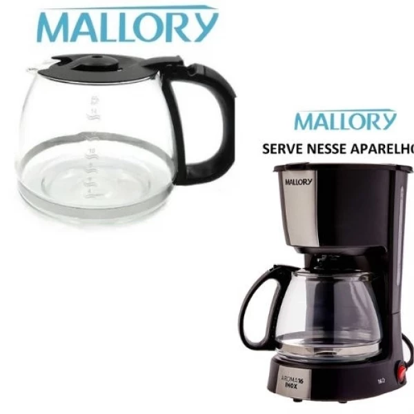 JARRA PARA CAFETEIRA MALLORY AROMA 16 INOX - PRETA