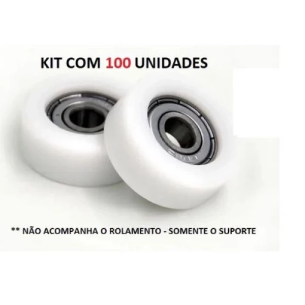 Kit com 100 suportes/Calço Para rolamento 608 substitui Buchas 8mm 29MM