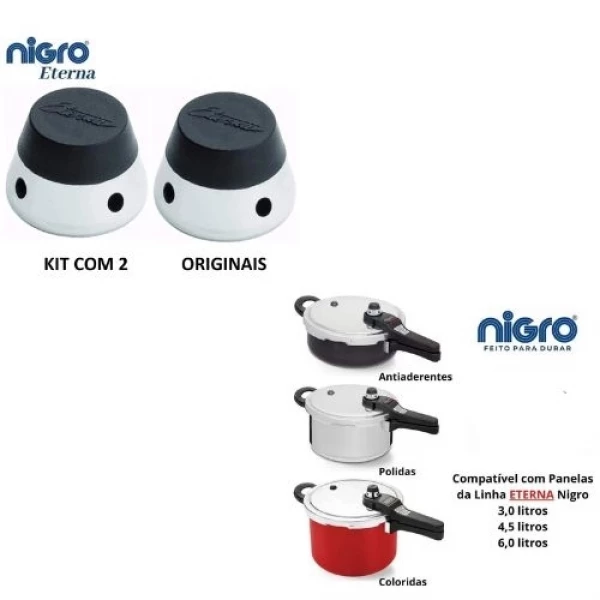 KIT com 2 Pesos de panela Eterna Nigro - ORIGINAIS