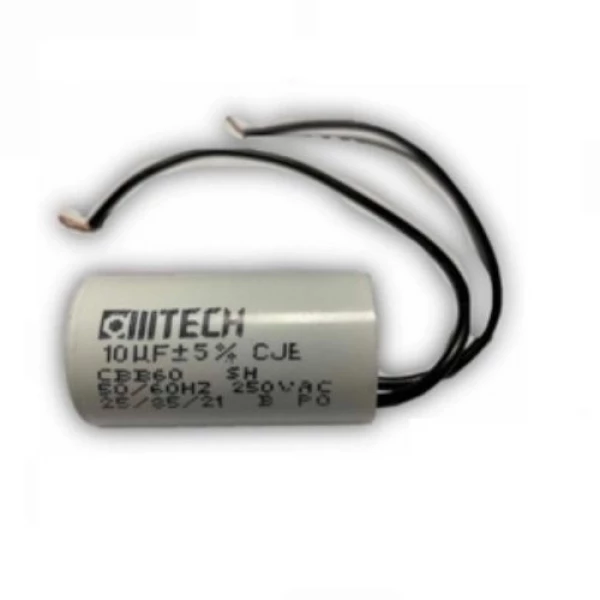 CAPACITOR REDONDO PARA VENTILADOR 10,0 uF KIT  C/02 UNID.