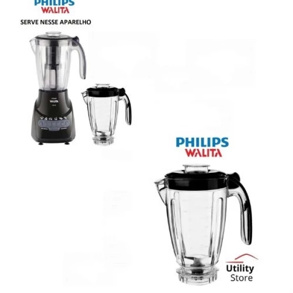 COPO PARA O LIQUIDIFICADOR WALIT@ CLEAN RI2044 CRISTAL TAMPA PRETA