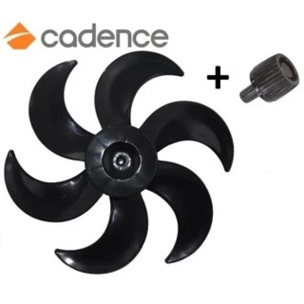 KIT HÉLICE E PORCA ( CALOTA ) PARA O VENT. CADENCE 40CM PRETA