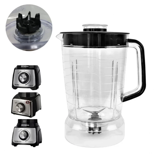 Copo Para O Liquidificador Mondial L1000 Tampa Preta - Qualidade Premium