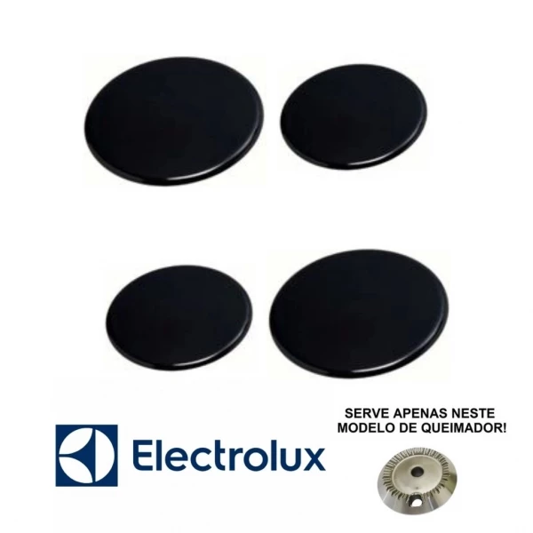 Kit 4 Espalhadores Fogão Electrolux Celebrate 2 peq e 2 gr
