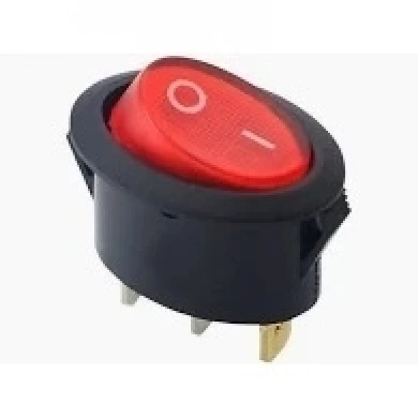 Kit com 2 Botões Interruptores Gangorra Ovais 3 Terminais com Led - serve em várias marcas