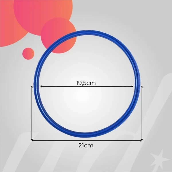 Borracha anel 10L compatível panela pressão Fulgor Ramos, vedação segura, resistente e durável.
