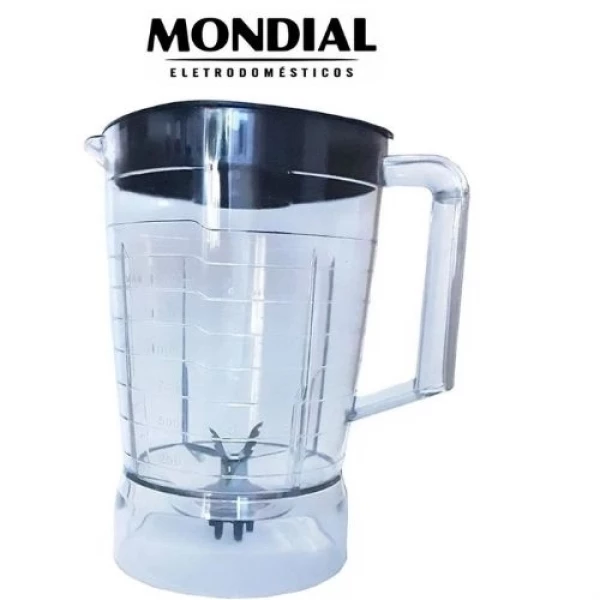 Copo Para O Liquidificador Mondial Turbo L850 L900 Cristal Tampa Preta