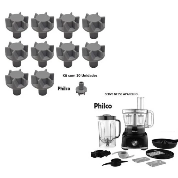 KIT com 10 Arrastes Originais Motor Multiprocessador Philco PMP1600