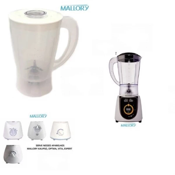 Copo Para O Liquidificador Mallory Kalipso / Optima Translúcido Tampa Branca