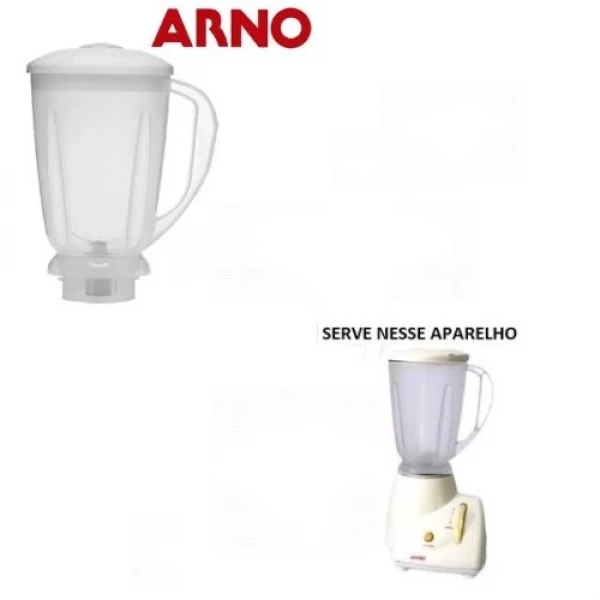 Copo Para O Liquidificador @rno Clean Translúcido Tampa Branca