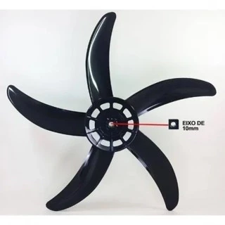 Hélice  Circulador Cadence 50 cm  de 5 Pás Preta