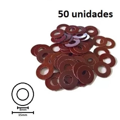 Kit Arruela Fibra Diversas aplicações - com 10 Unidades 8mm X 15mm