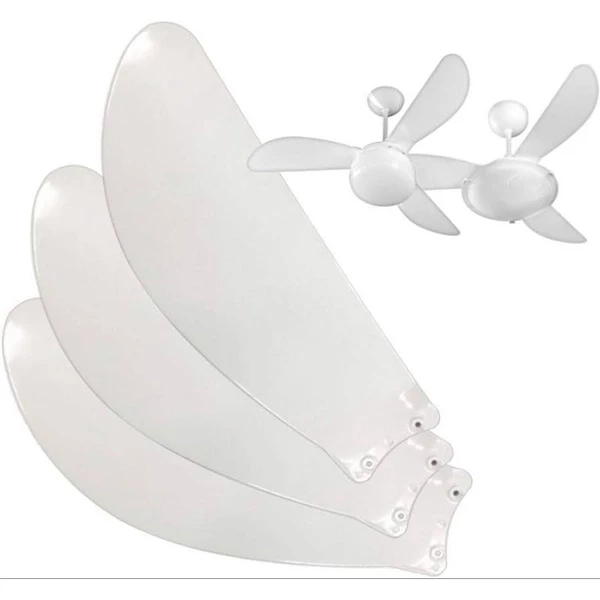 HÉLICE VENTILADOR DE TETO VENTISOL FENIX BRANCA KIT 3 PÁS