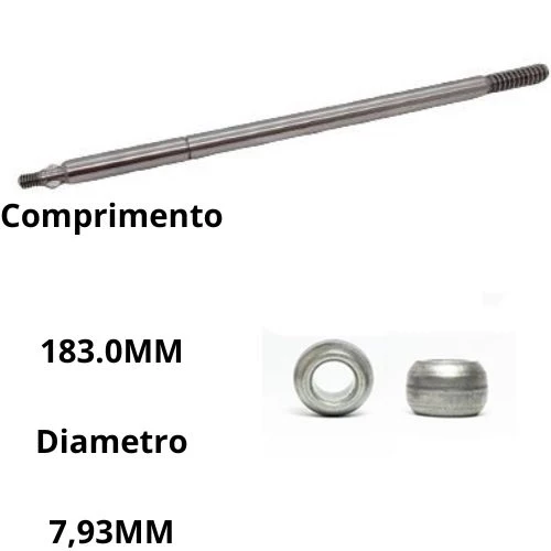 KIT 1 EIXO E  2 BUCHAS COMPATIVEL COM A MARCA ARNO VF 40 ROSCA SIM FIM DIREITA MAT